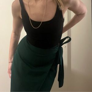 ASOS Green Wrap Skirt